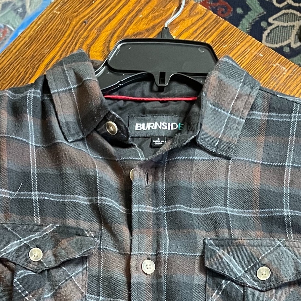 Burnside Plaid Flannel Shirt Men’s Sz Small